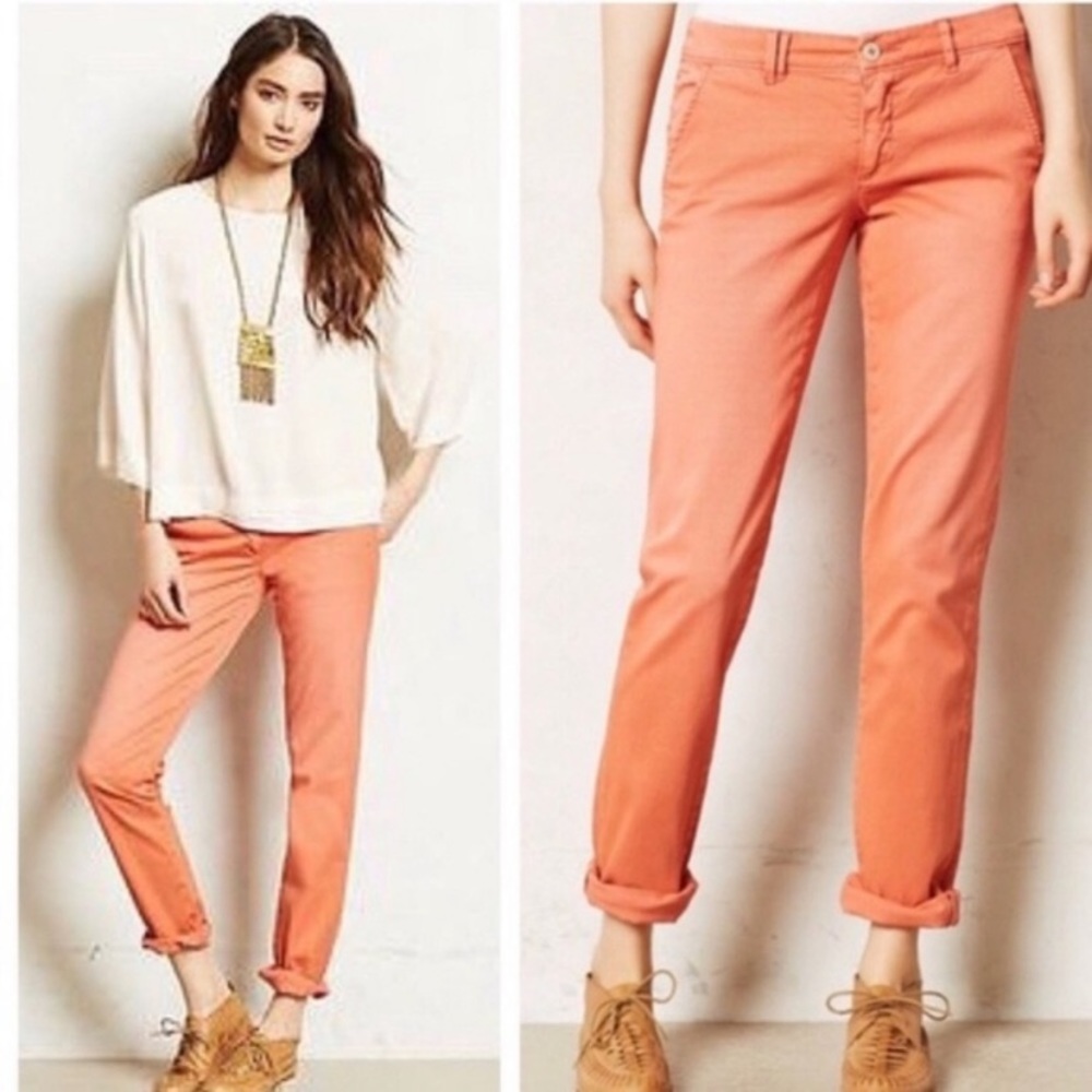 Anthropologie Pilcro Hyphen Pink Chino Pants